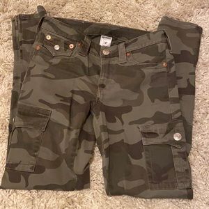 True Religion camo skinny pants